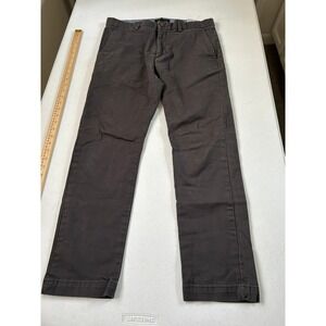 Banana Republic Fulton Skinny Chino Pants Dark Gray Mens Size 32x30